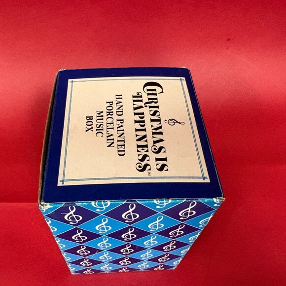 Jasco 1981 Santa Mrs Claus Music Box Bisque Porcelain Christmas Kissing Work - Picture 6 of 15